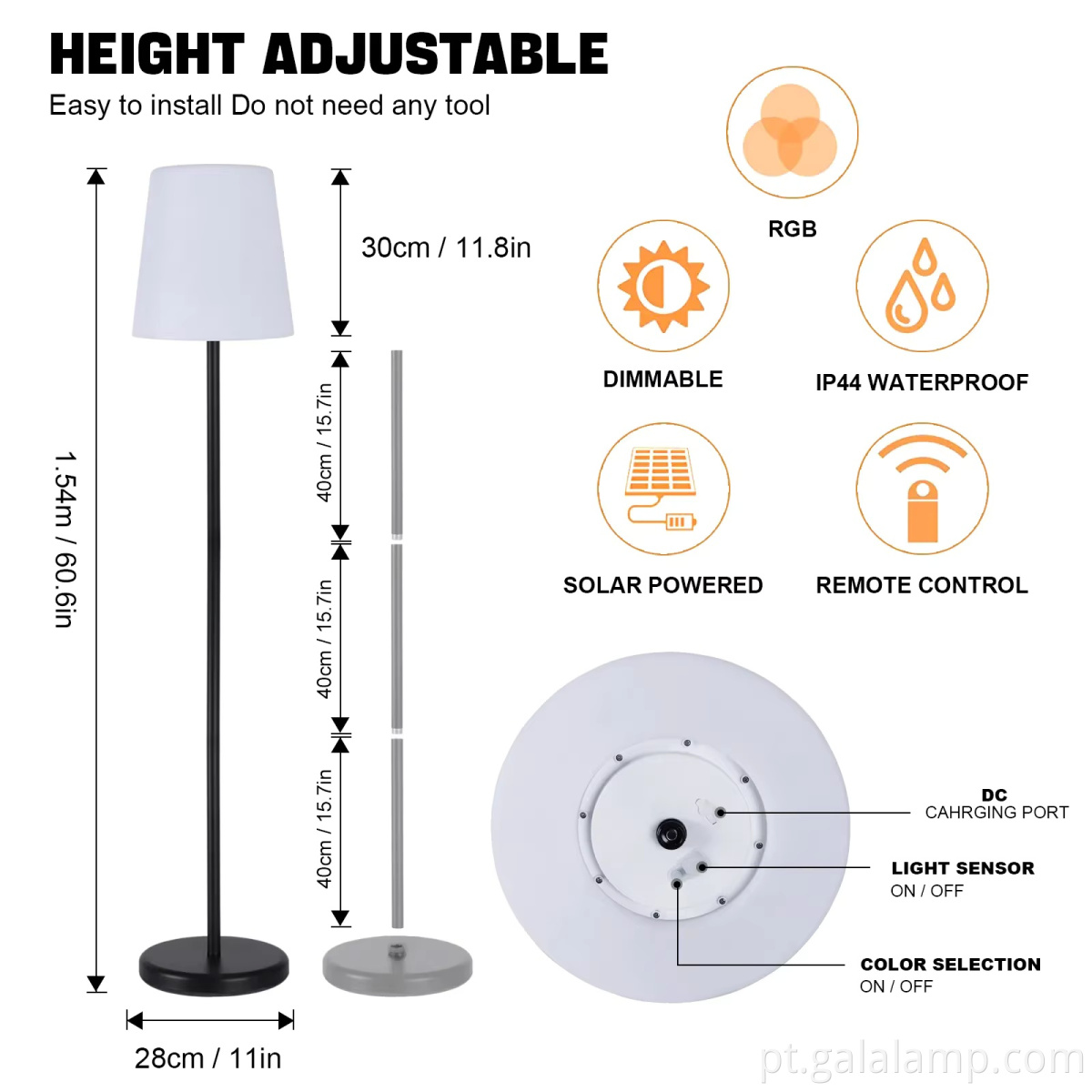 Lâmpada solar de luxo para pátio e iluminação LED externa Luxury-Solar-Patio-Lamp-Outdoor-LED-Lighting